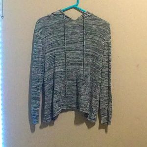 Open back hooded shirt